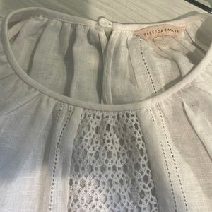 Rebecca Taylor white linen blouse. Size S but oversized